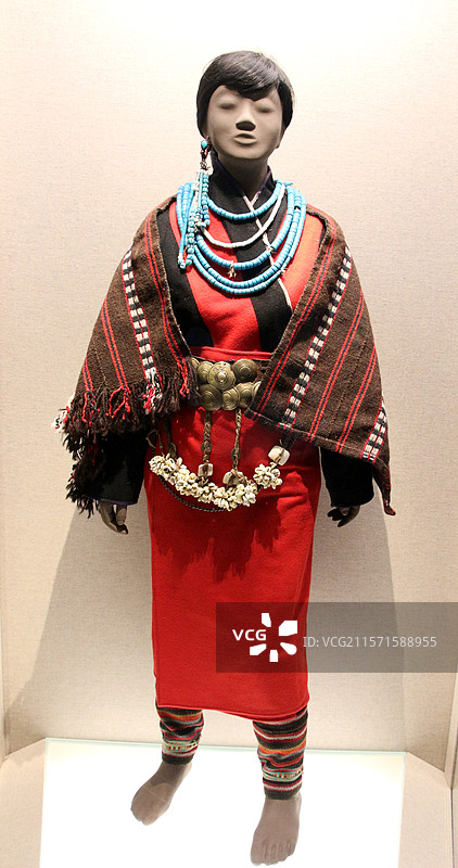 上海博物馆 —— 珞巴族毛织女服（20世纪下半叶）西藏察隅图片素材