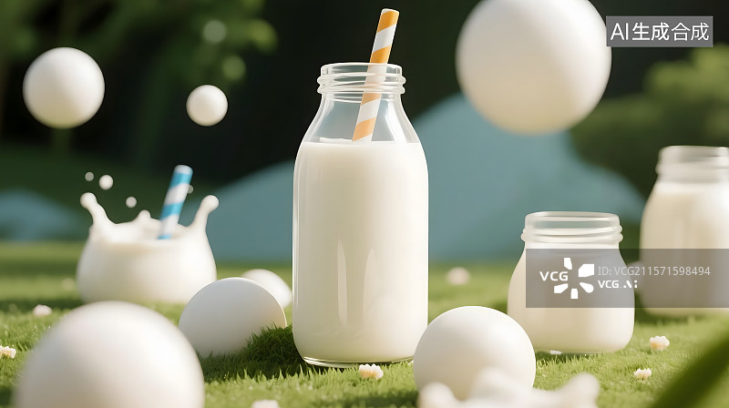 【AI数字艺术】奶制品背景图片素材