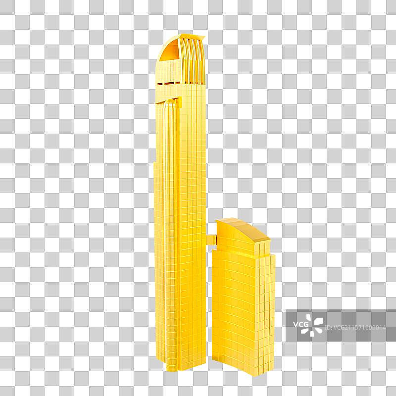 3D渲染的香港地标建筑香港如心广场元素图片素材