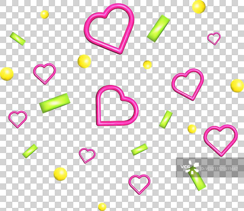 3D 彩带纸屑烟花元素套装图片素材