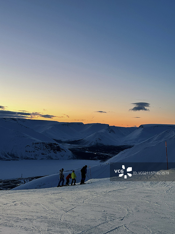 俄罗斯基洛夫斯克北极圈雪山图片素材