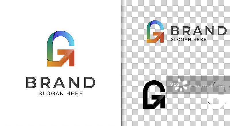 现代色彩的字母G标志设计图片素材