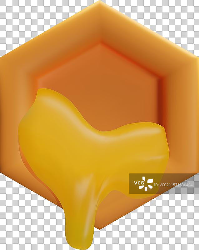 3D渲染的六边形蜂窝单元图片素材