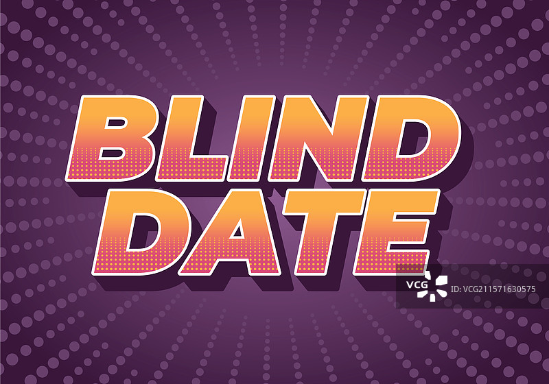 3D风格的盲约文字效果与眼睛图片素材