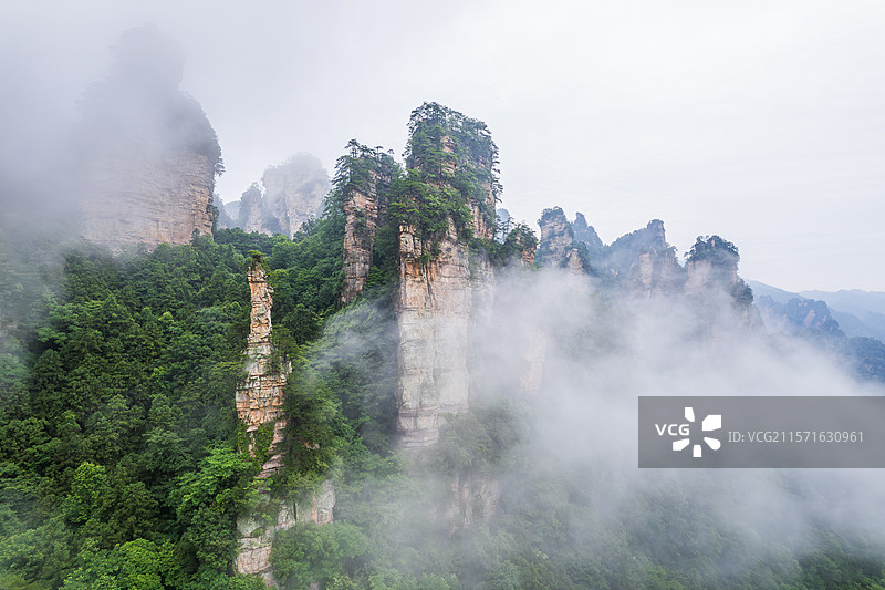湖南张家界国家森林公园黄石寨风景区图片素材