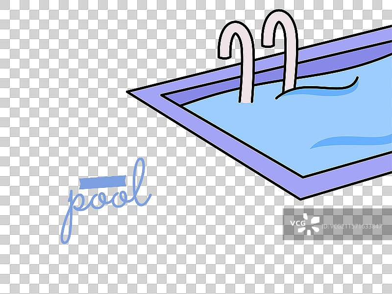 孩子们在游泳池里玩得很开心图片素材