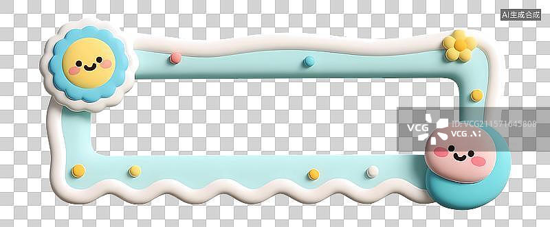 【AI数字艺术】多巴胺夏天节气边框标题框图片素材
