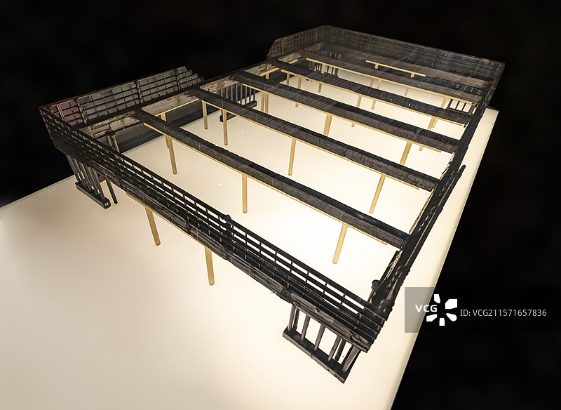 漆木折叠床 战国 1986 年荆门包山2号墓 湖北省博物馆图片素材