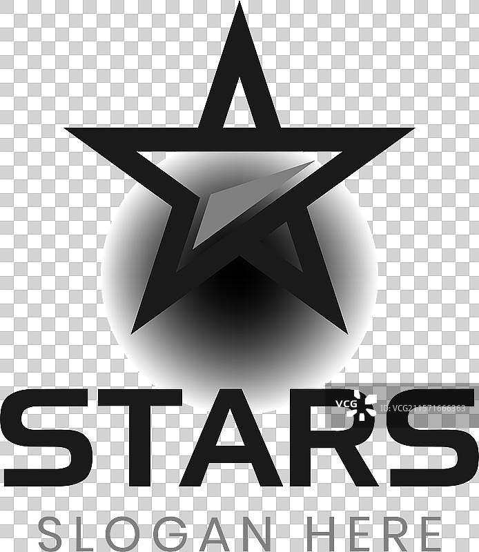 奢华抽象星星元素的标志设计图片素材