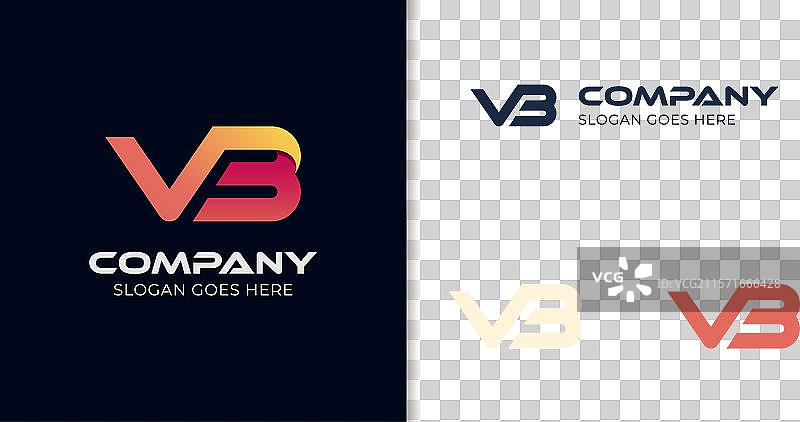 企业初始字母VB标志元素图片素材