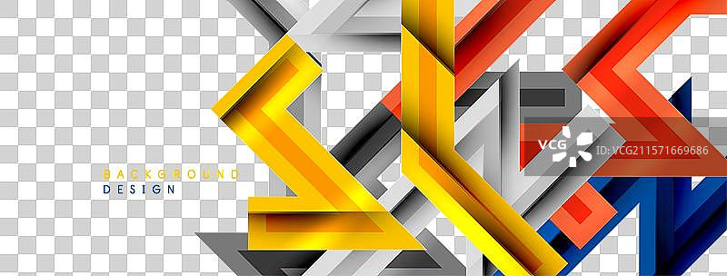 动态几何抽象背景中的锯齿线条图片素材