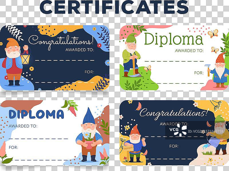 充满乐趣的证书设计图片素材