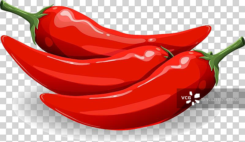 三根鲜艳的红辣椒图片素材