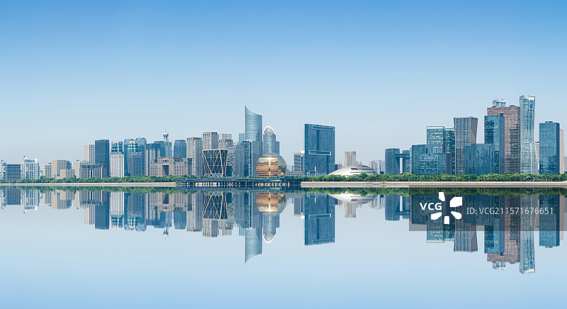 杭州 钱江新城 钱江北岸 城市阳台 钱塘江畔 杭州建筑 地标 标志性景点 商务区 商业 城市建筑风光图片素材