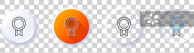 奖牌线条图标 胜利者 成就线条图片素材