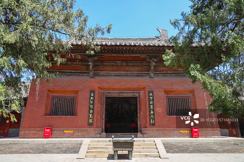 山西省吕梁市文水县，则天庙（武则天纪念馆）正殿图片素材