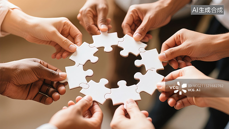 【AI数字艺术】齐心协力共筑梦想图片素材