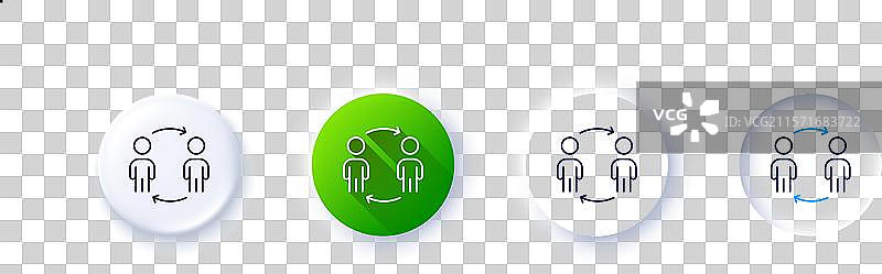 团队合作工作流程线条图标商业伙伴关系图片素材