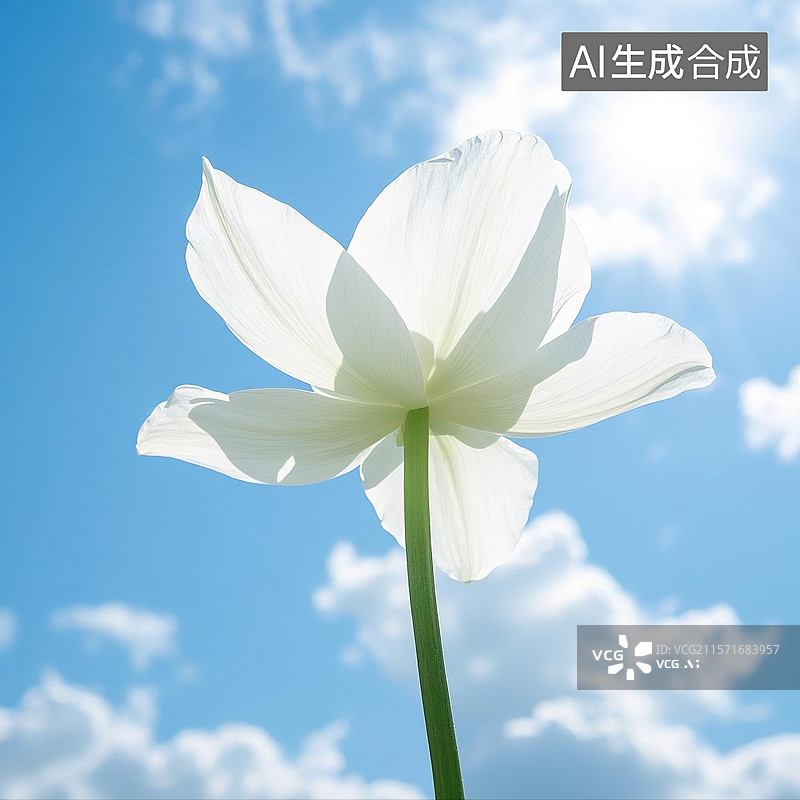 【AI数字艺术】一朵雪莲花图片素材