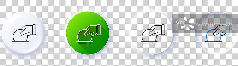 捐款线条图标筹款箱标志线条图片素材