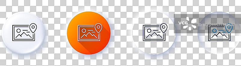 照片位置线条图标图像缩略图标志图片素材