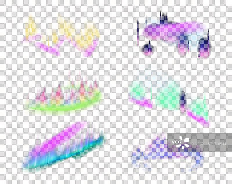 极光效果或北极发光效果的集合图片素材