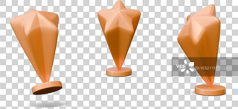 逼真的金属奖星奖成就图片素材