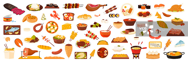 世界各地不同的食物，展现多样的民族文化图片素材