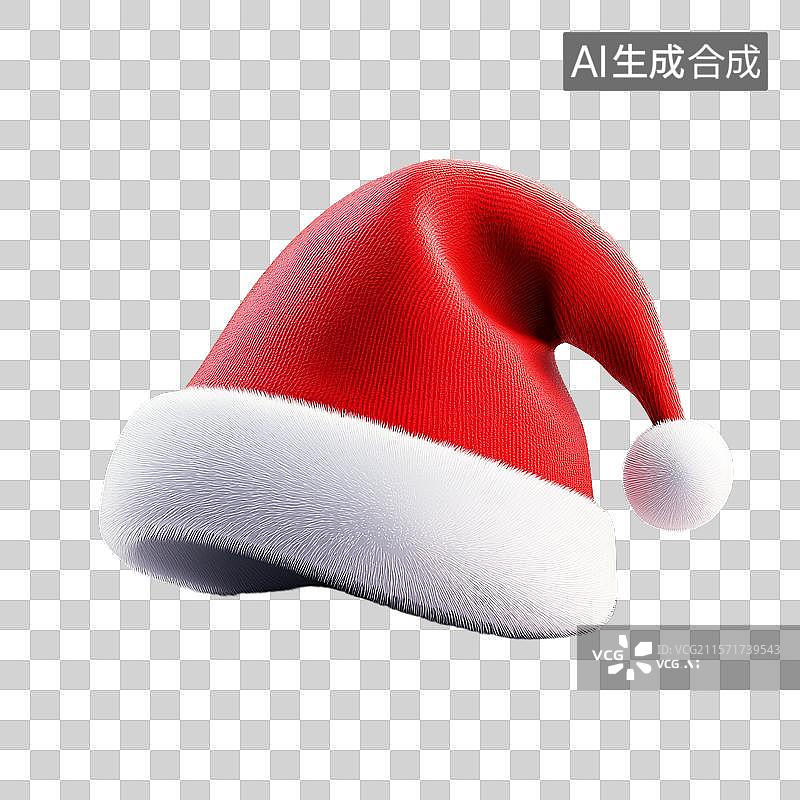 【AI数字艺术】红色圣诞帽图片素材
