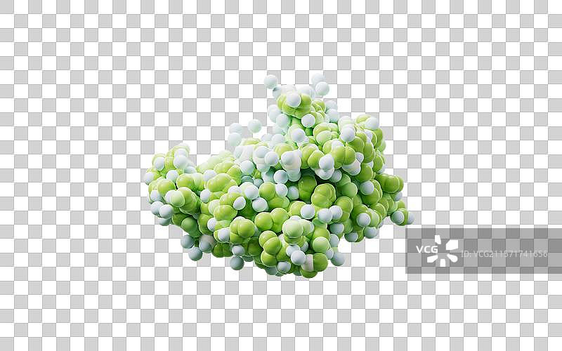 生物科技蛋白质分子结构三维渲染图片素材