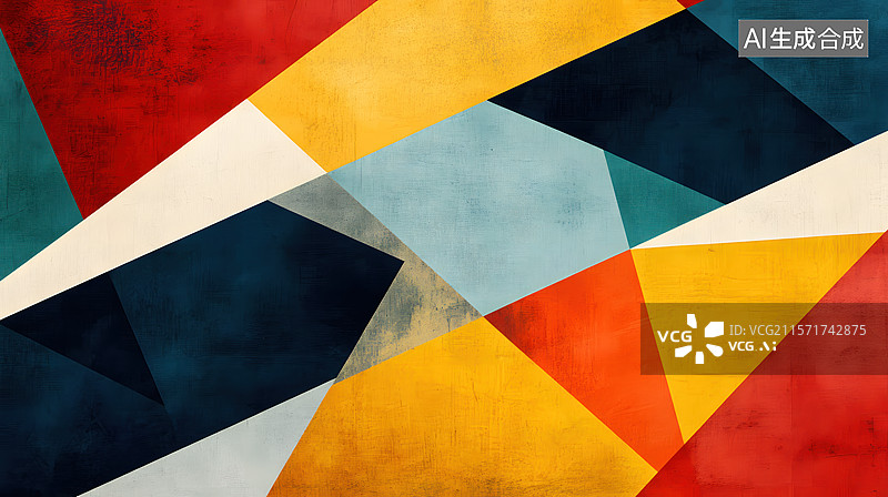【AI数字艺术】几何色块的视觉盛宴图片素材