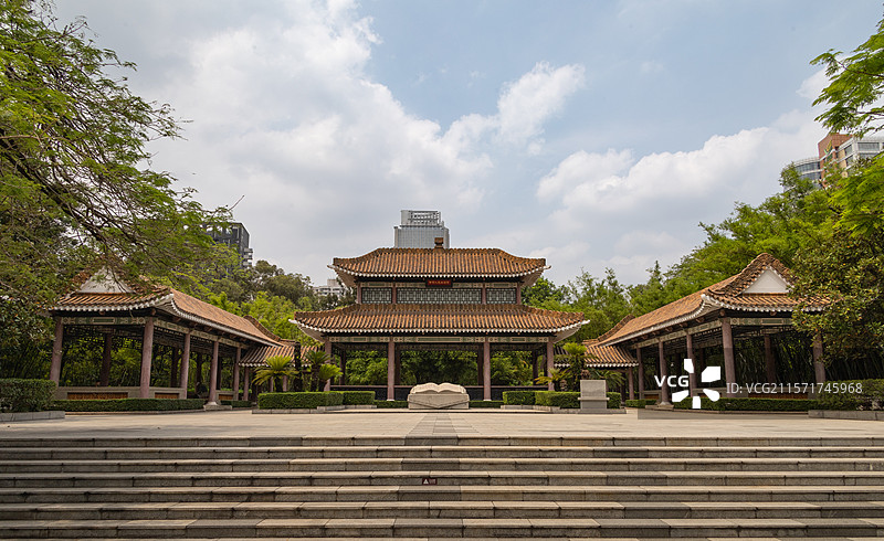 中苏人民血谊亭全貌图片素材