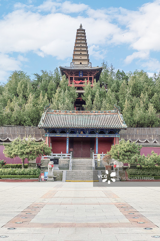 山西永济市“普救寺”风光图片素材
