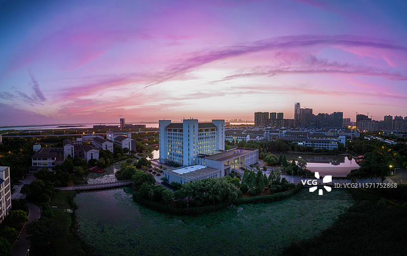 全景晚霞图片素材