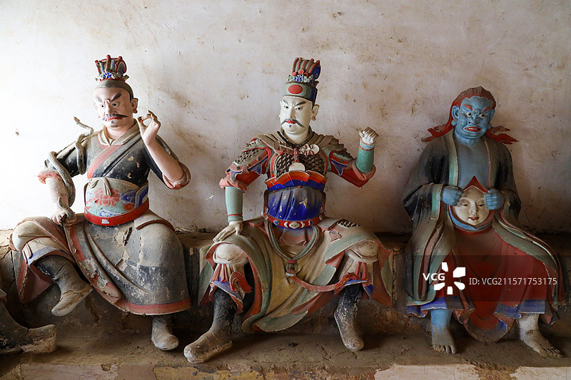 山西省忻州市五台县，佛光寺伽蓝殿图片素材