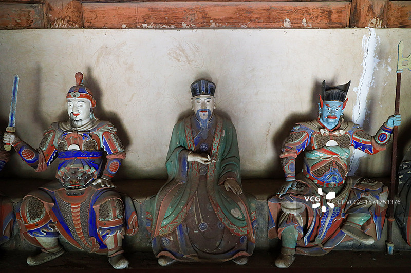 山西省忻州市五台县，佛光寺伽蓝殿图片素材