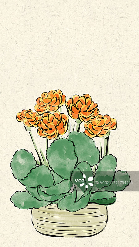 清新复古水彩风花卉插画壁纸图片素材