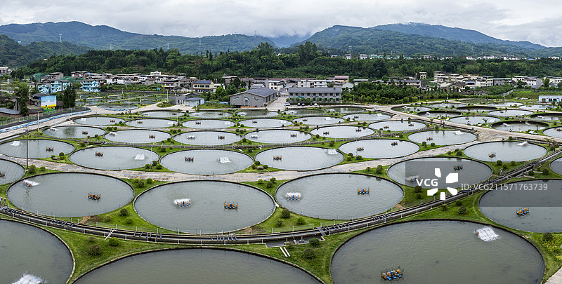 雅安鱼子酱生成基地冷水鱼现代农业园区图片素材