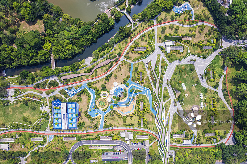 深圳笔架山幸福廊桥  深圳笔架山体育公园图片素材