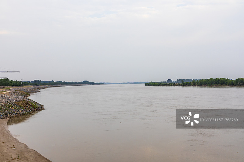 河南省新乡市，原阳县桥北乡，黄河图片素材