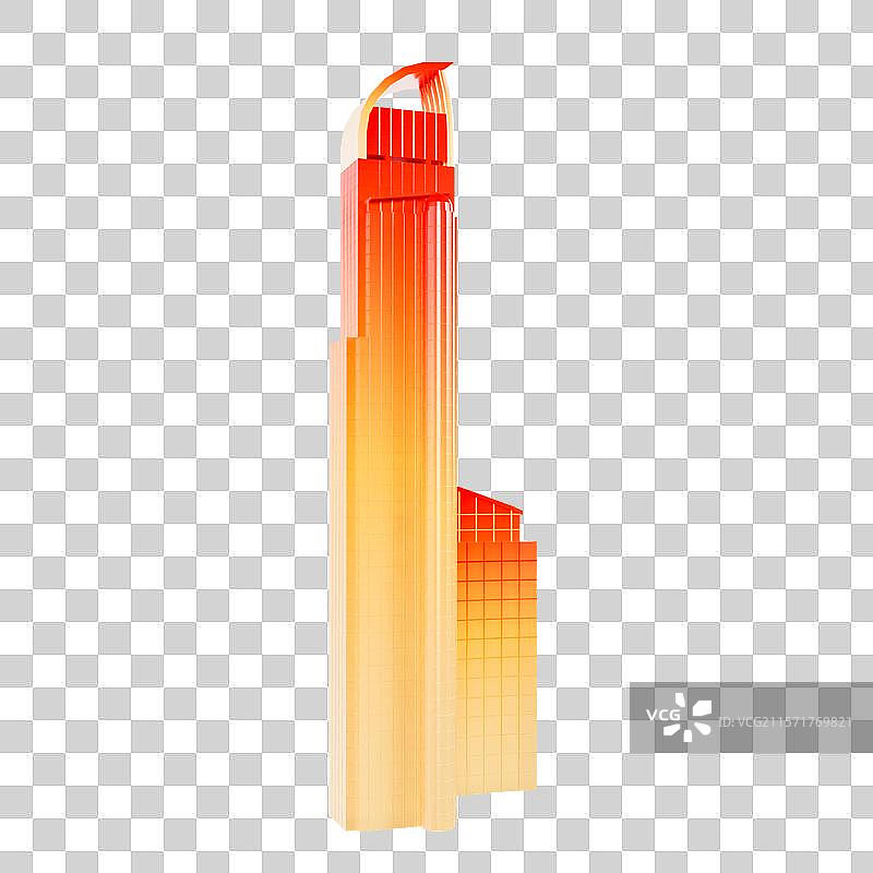 3D渲染的香港地标建筑香港如心广场元素图片素材