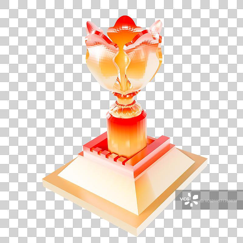 3D渲染的香港地标建筑香港金紫荆广场元素图片素材