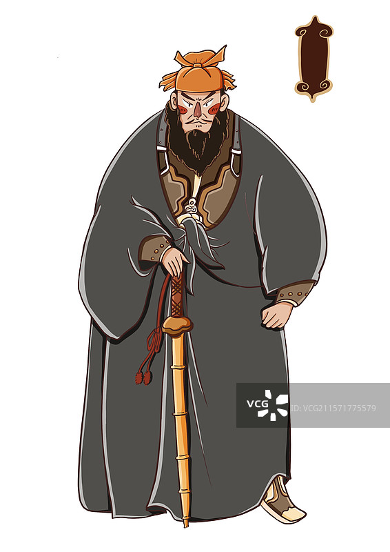 四大名著 水浒传 地勇星 病尉迟 孙立图片素材