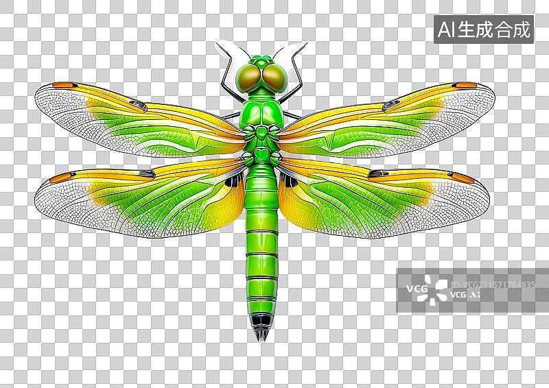 【AI数字艺术】【免抠png素材】一只3D卡通小蜻蜓图片素材