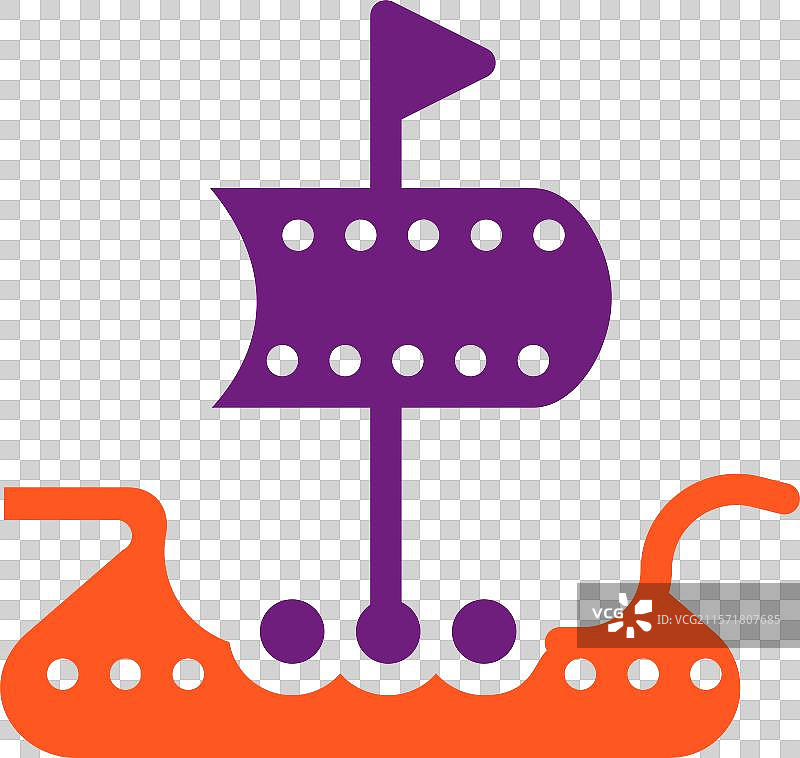 维京船图标设计图片素材