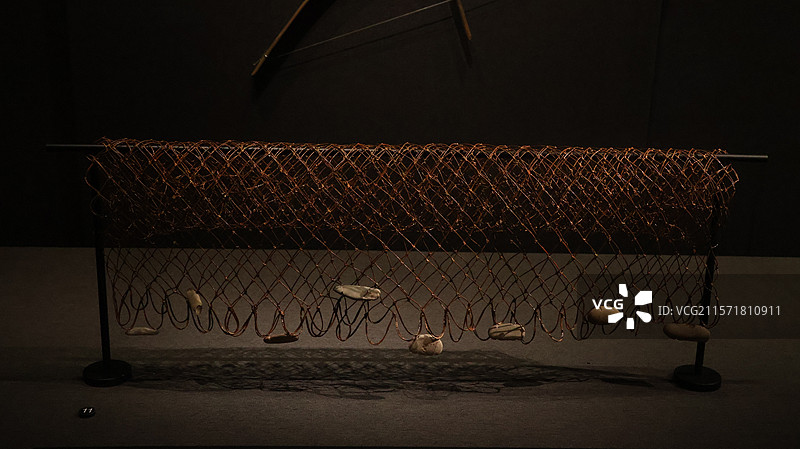 玉架山考古博物馆良渚文化时期茅山遗址石网坠图片素材