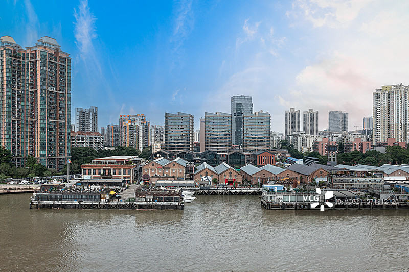 航拍广州太古仓码头图片素材