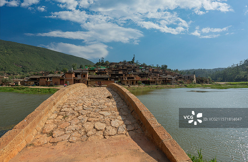 云南泸西古老的城子古村图片素材