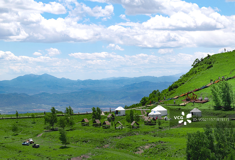 夏季的高山草场图片素材