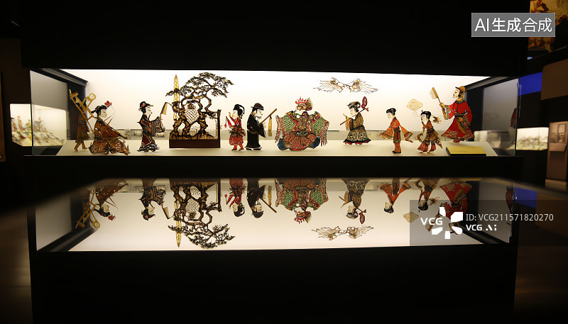 【AI数字艺术】非遗皮影戏 皮影戏博物馆图片素材